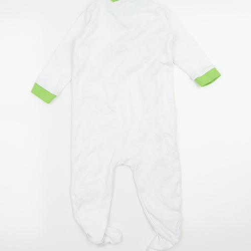 NEXT Boys White Geometric Jersey Babygrow One-Piece Size 12-18 Months  - Dinosaur