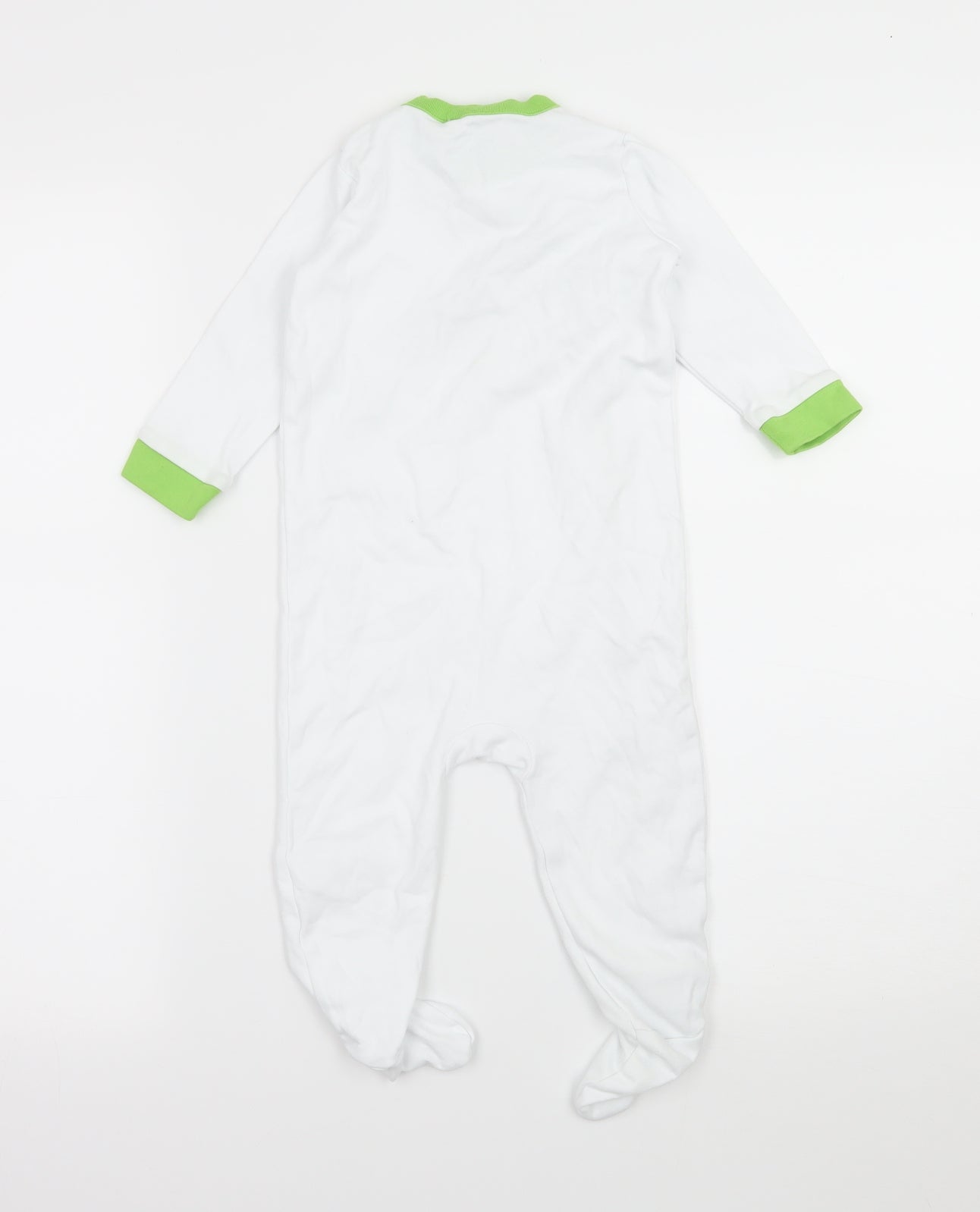 NEXT Boys White Geometric Jersey Babygrow One-Piece Size 12-18 Months  - Dinosaur