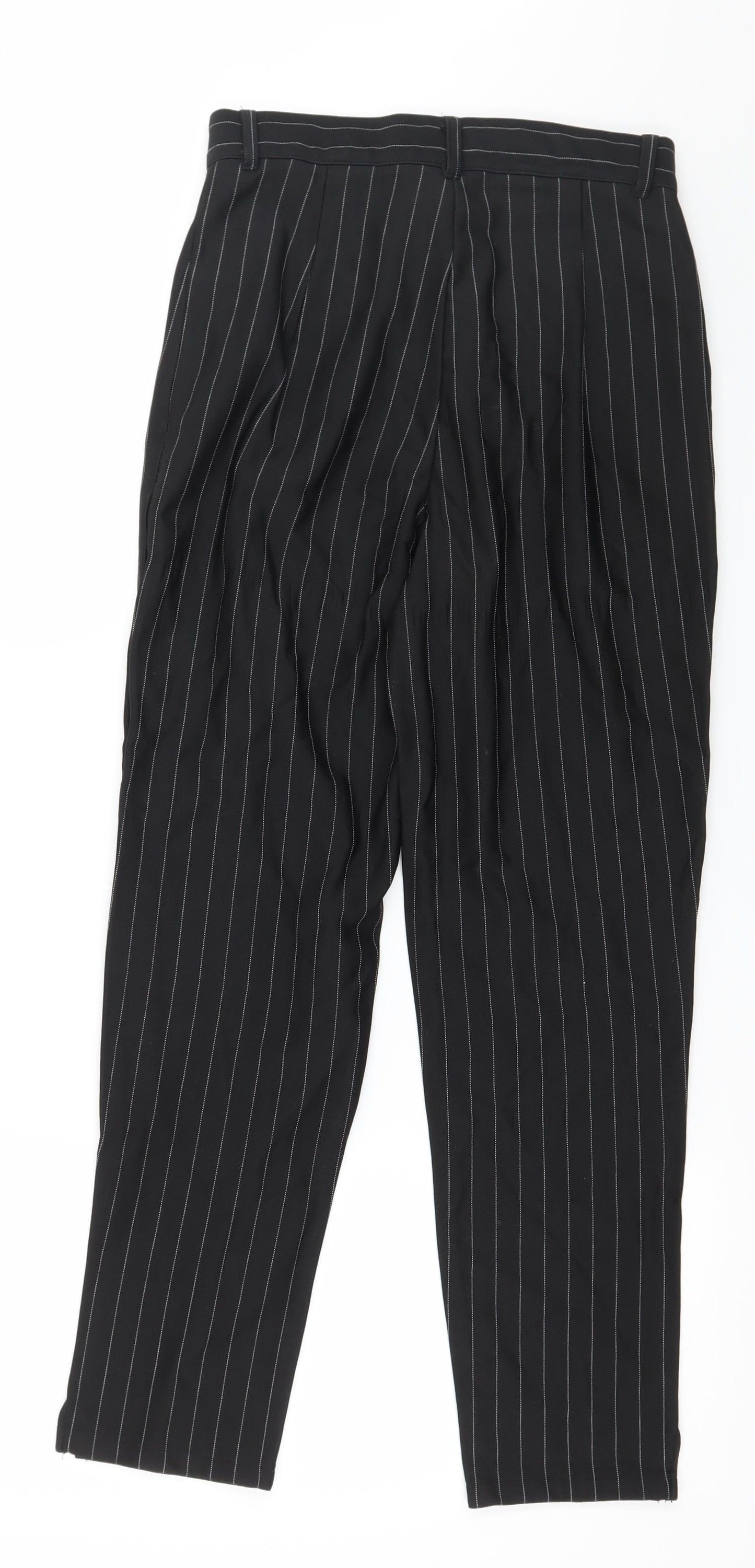 Preworn Womens Black Striped  Trousers  Size 27 in L26 in
