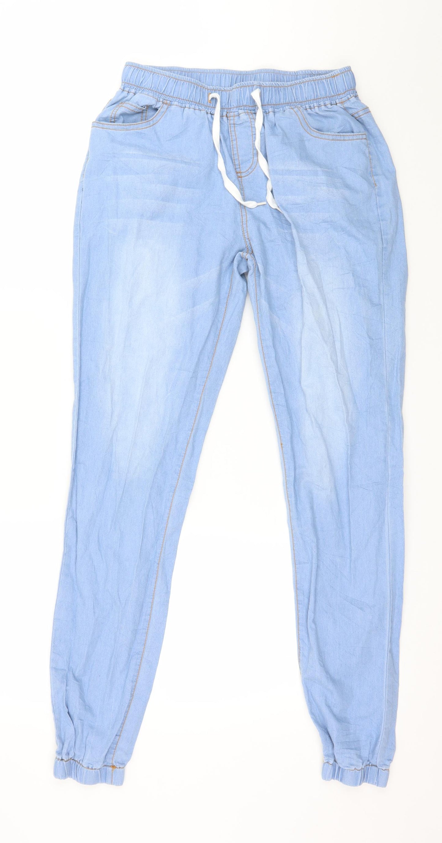 Preworn Womens Blue  Denim Tapered Jeans Size M L30 in