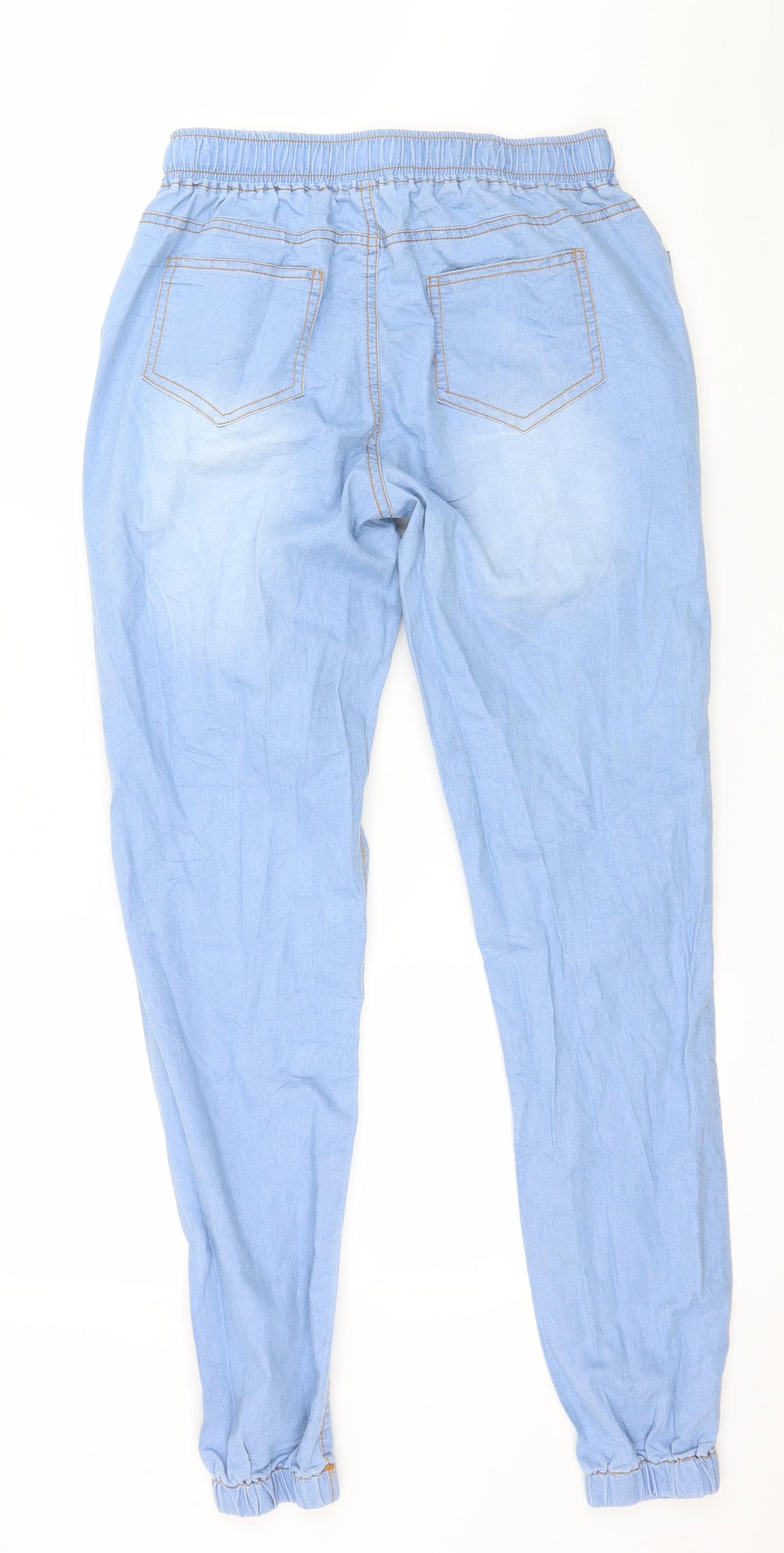 Preworn Womens Blue  Denim Tapered Jeans Size M L30 in
