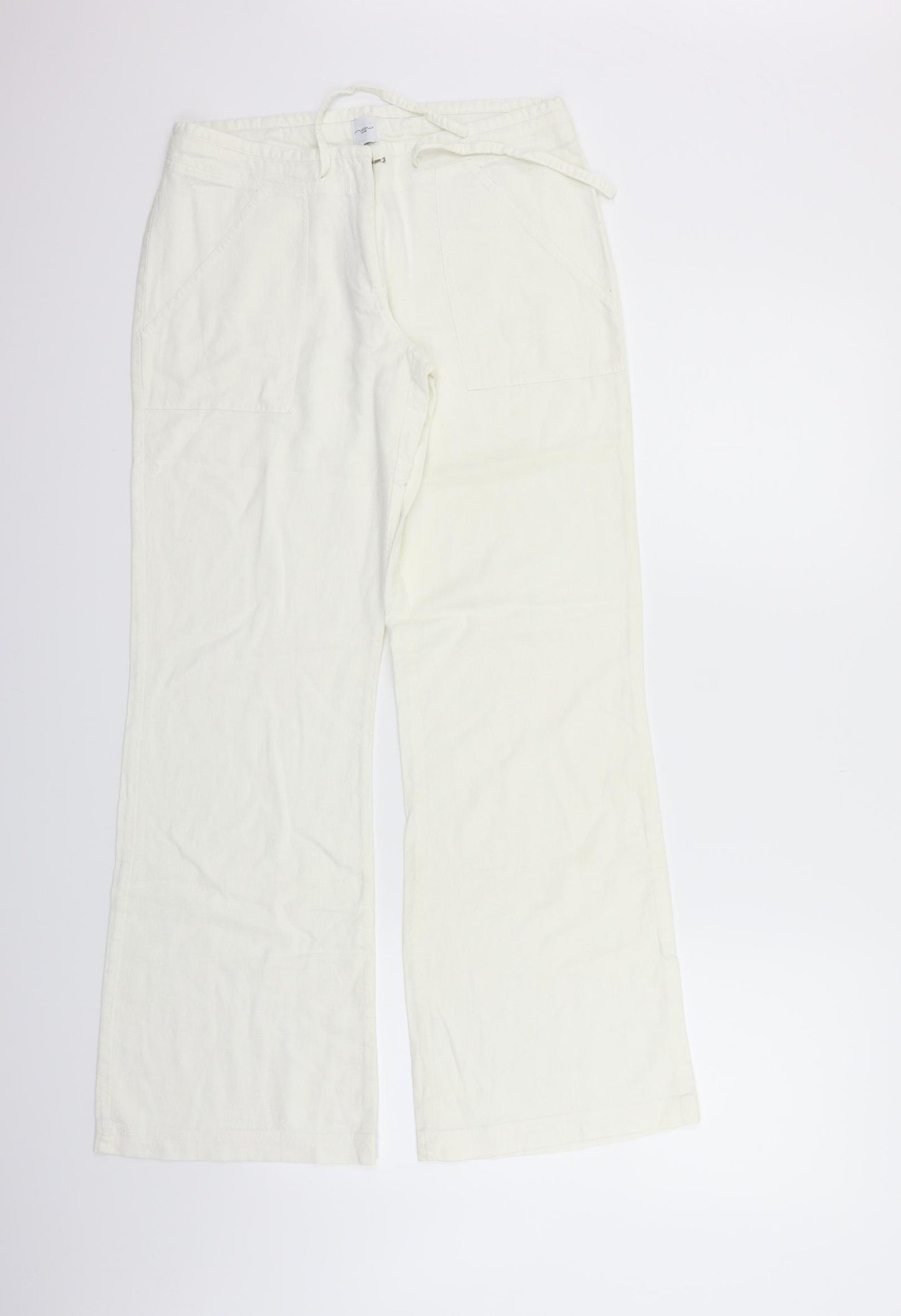 New Look Womens White   Trousers  Size 10 L27 in