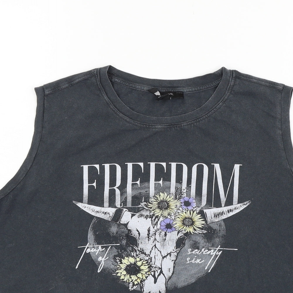 New Look Womens Grey   Basic T-Shirt Size 16