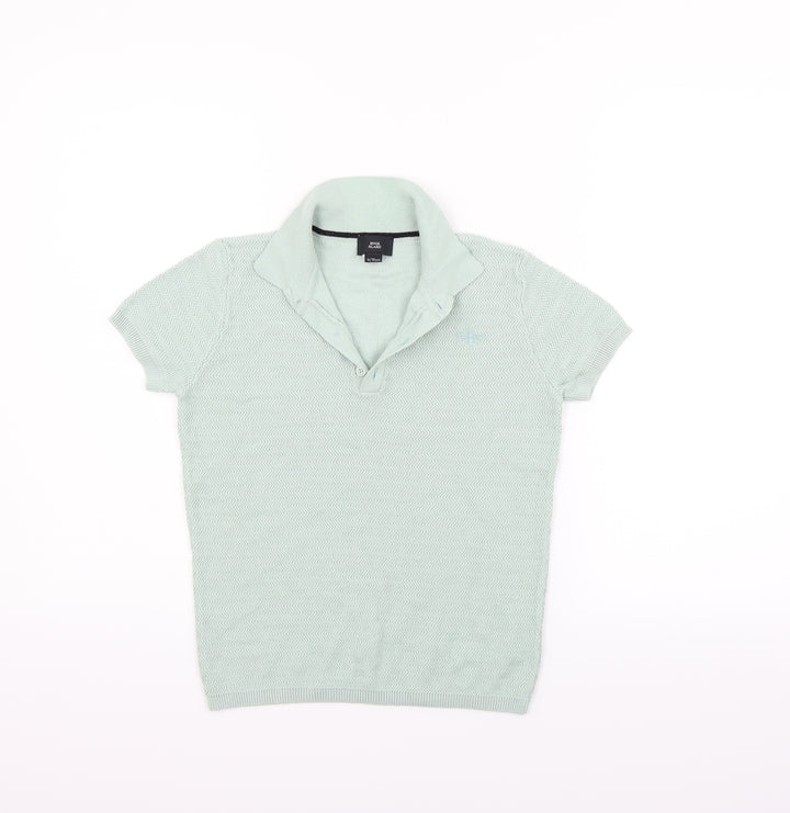 River Island Girls Green Basic Polo Size 9-10 Years