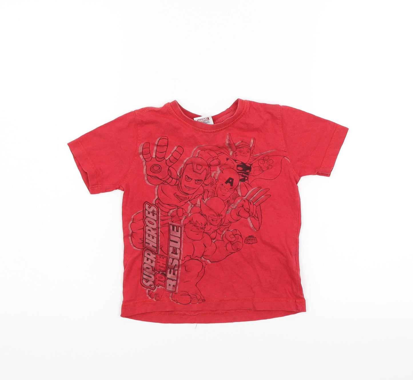 Marvel Boys Red   Basic T-Shirt Size 3-4 Years  - marvel