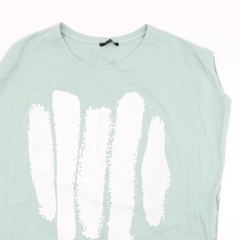 Studio Womens Green   T-Shirt Dress  One Size