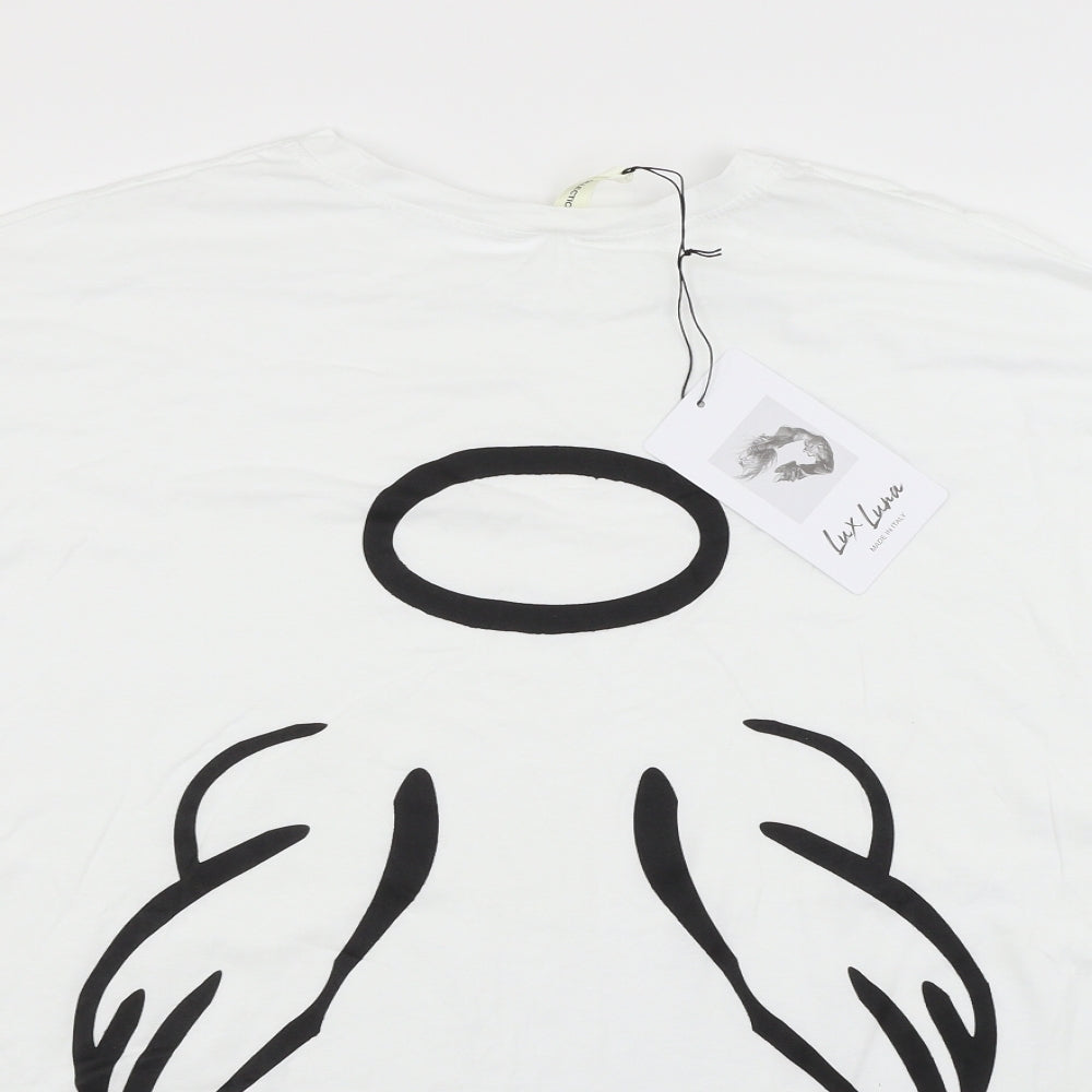 lux luna Womens White   T-Shirt Dress  Size 26