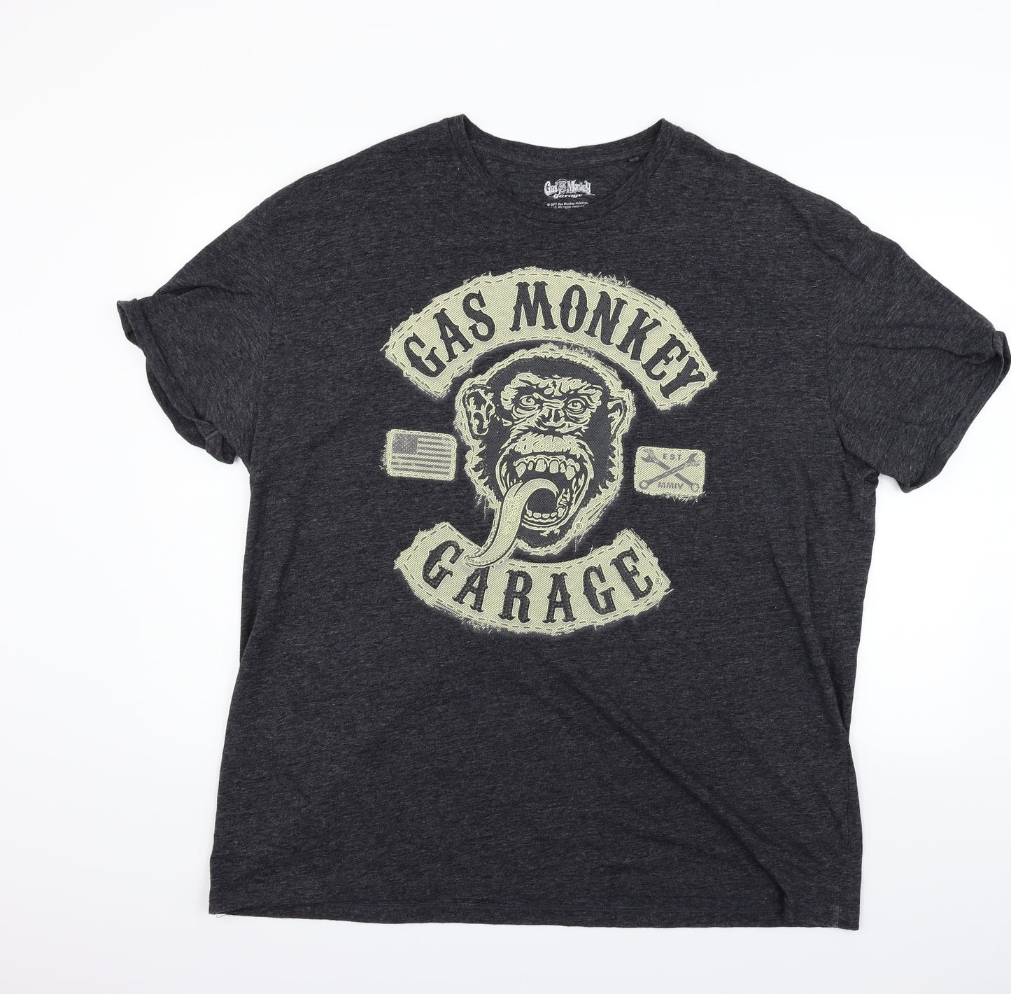 NEXT Mens Grey    T-Shirt Size 3XL  - gas monkey garage