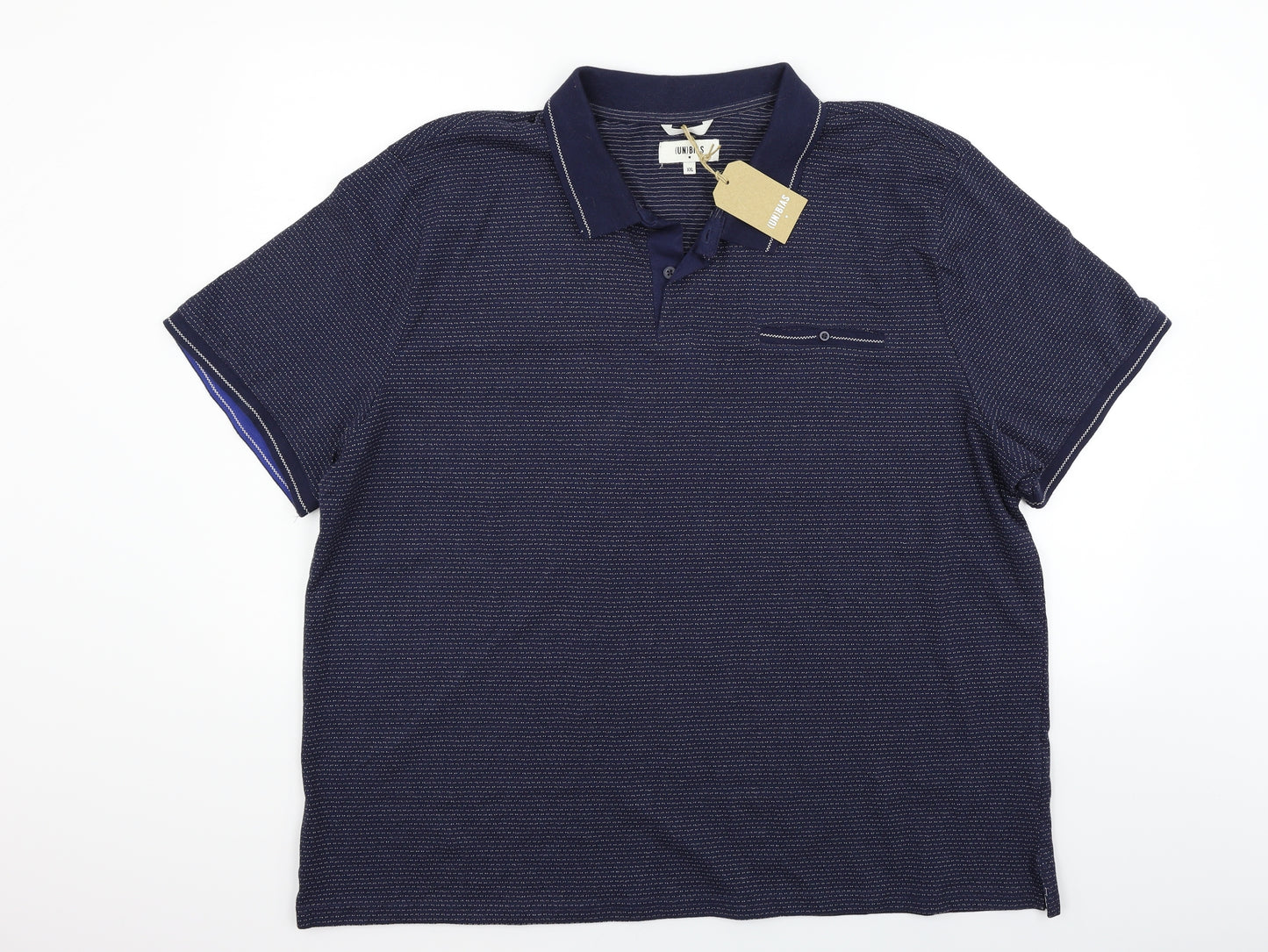 Un Bias Mens Blue    Polo Size 2XL