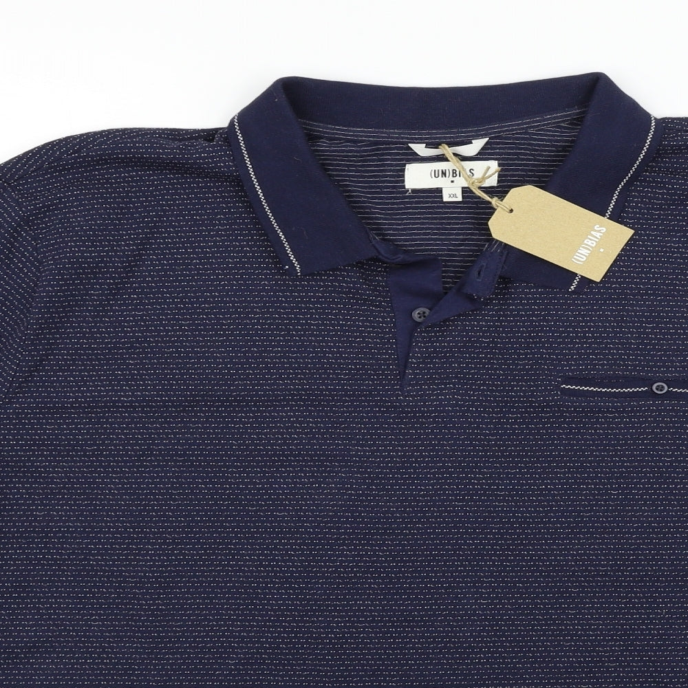 Un Bias Mens Blue    Polo Size 2XL