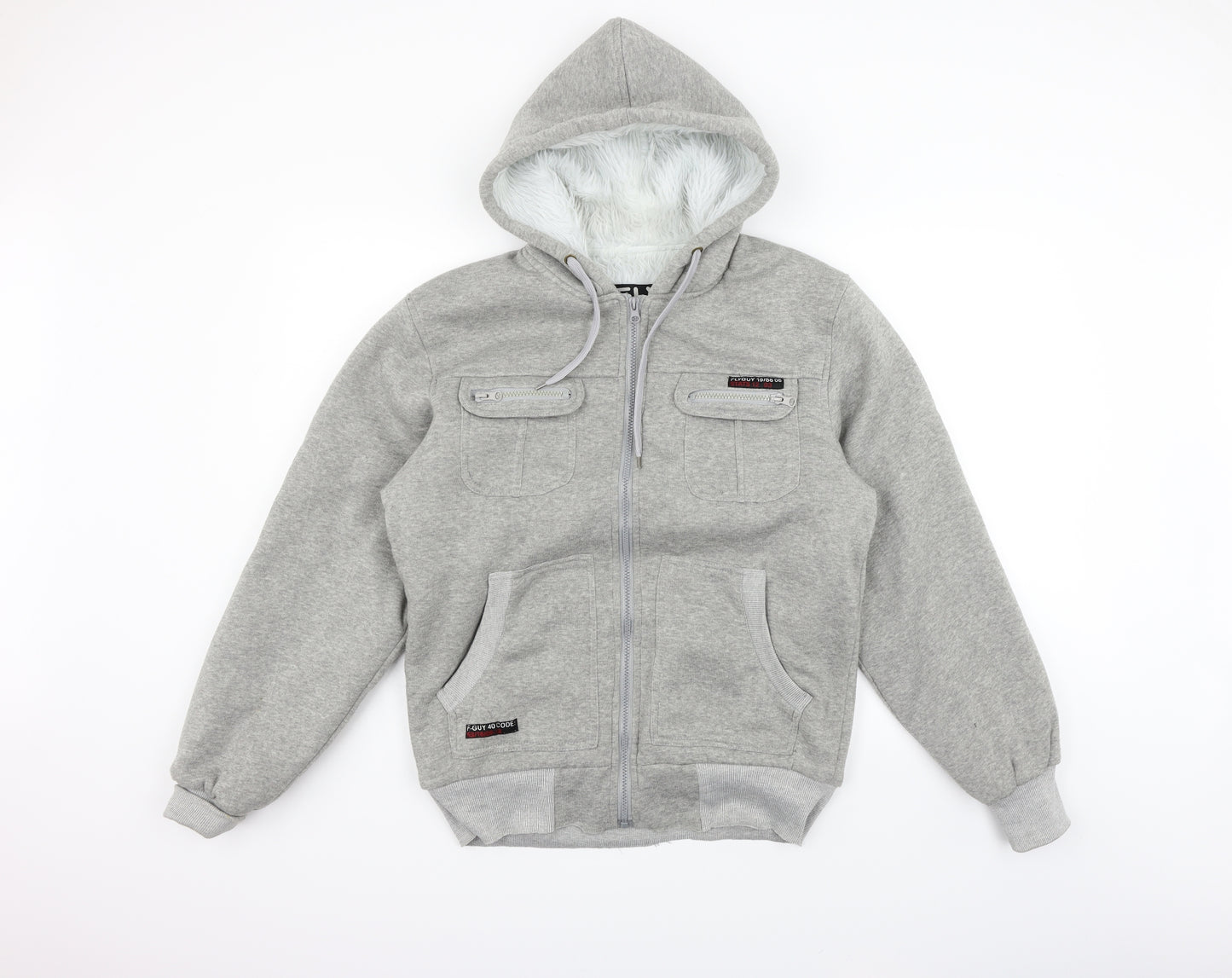 Fly Guy Womens Grey   Full Zip Jumper Size M