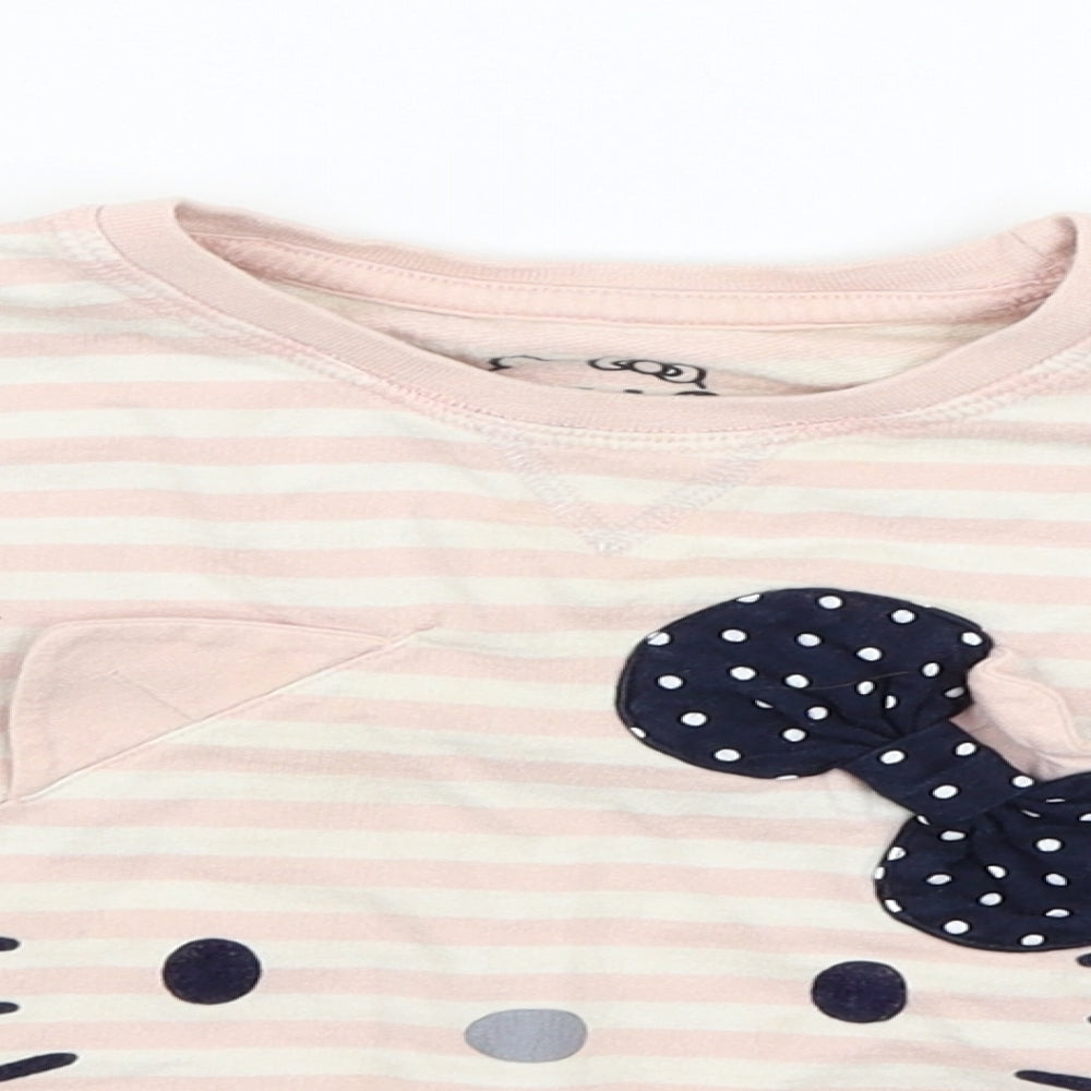 Young Dimension Girls Pink Striped  Pullover Jumper Size 12-18 Months  - hello kitty