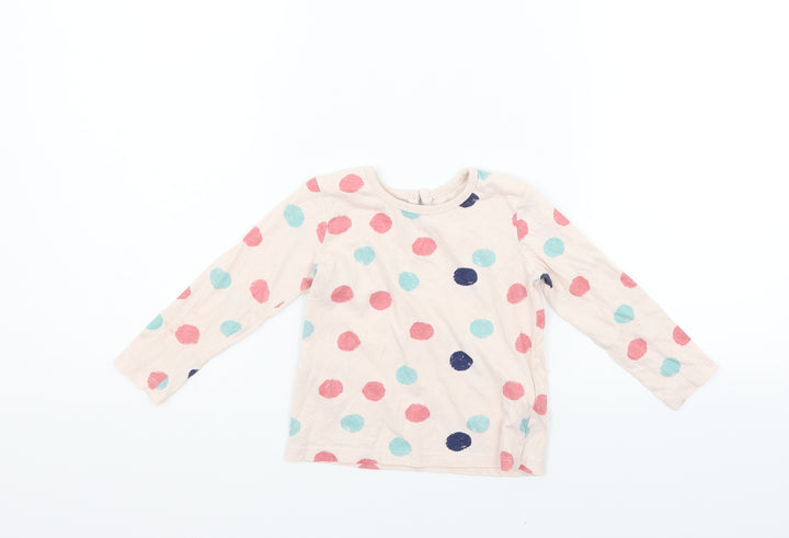 deniem & co Girls Pink Polka Dot Basic T-Shirt Size 12-18 Months
