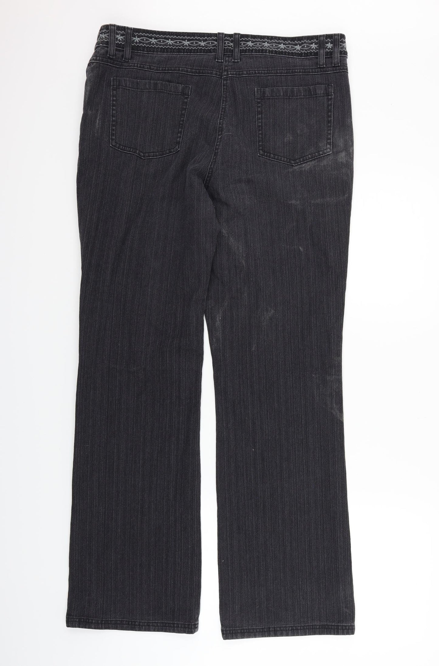 Per Una Womens Black   Straight Jeans Size 16 L30 in