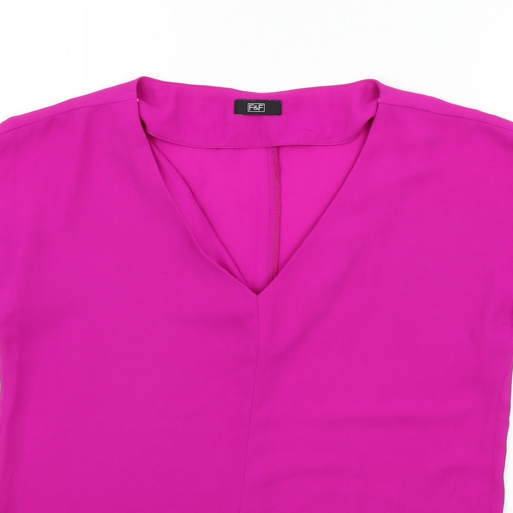 F&F Womens Pink   Basic T-Shirt Size 8