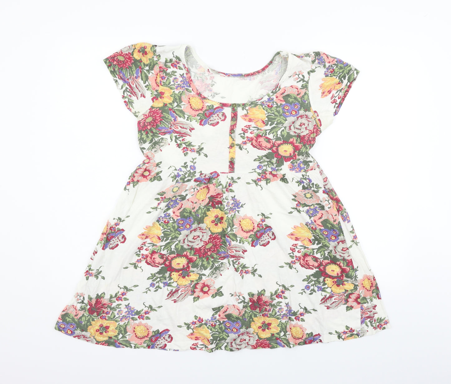 George Womens White Floral  Fit & Flare  Size 12