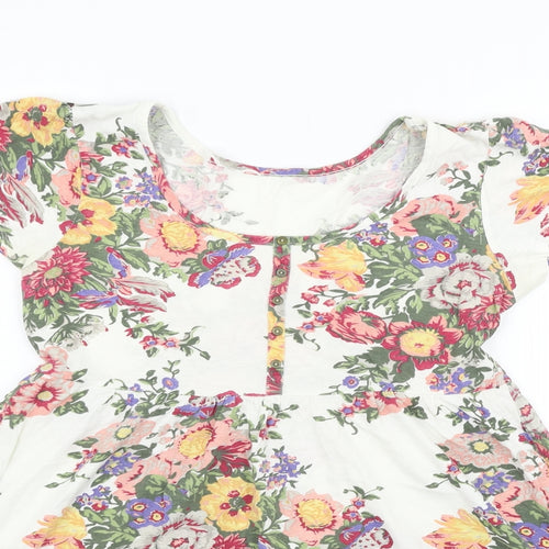 George Womens White Floral  Fit & Flare  Size 12