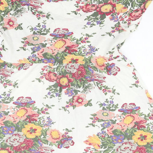 George Womens White Floral  Fit & Flare  Size 12