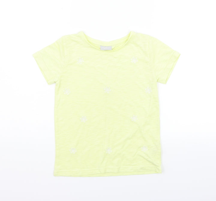 Matalan Girls Yellow Basic T-Shirt Size 10 Years