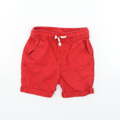 George Boys Red   Chino Shorts Size 2 Years