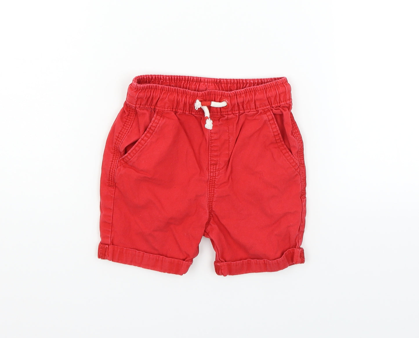 George Boys Red   Chino Shorts Size 2 Years