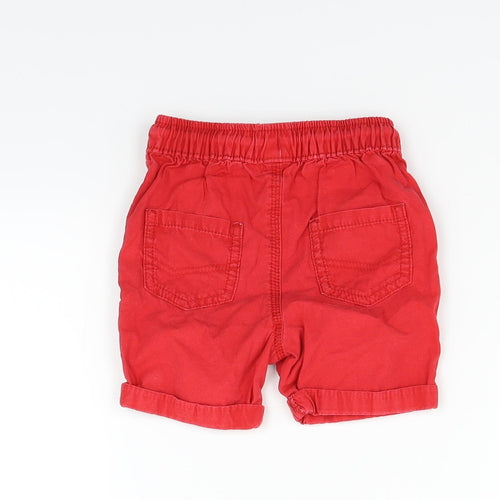 George Boys Red   Chino Shorts Size 2 Years