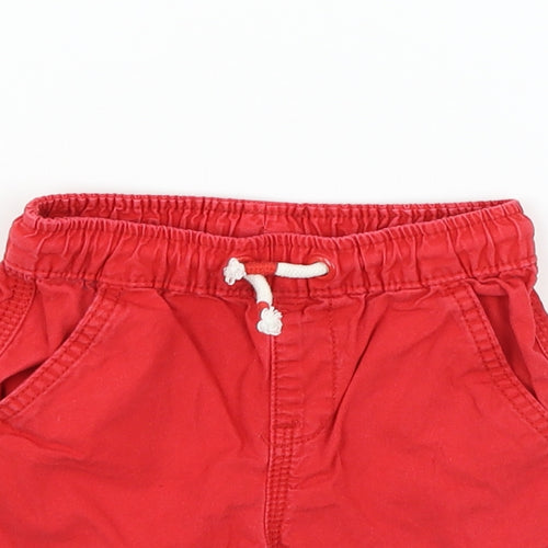 George Boys Red   Chino Shorts Size 2 Years