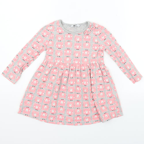 George Girls Grey Geometric  Fit & Flare  Size 2 Years