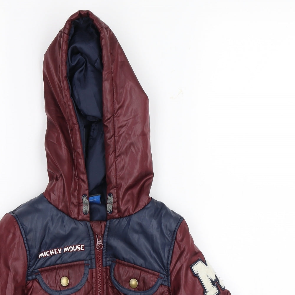 George Boys Red   Jacket  Size 2-3 Years  - Mickey Mouse