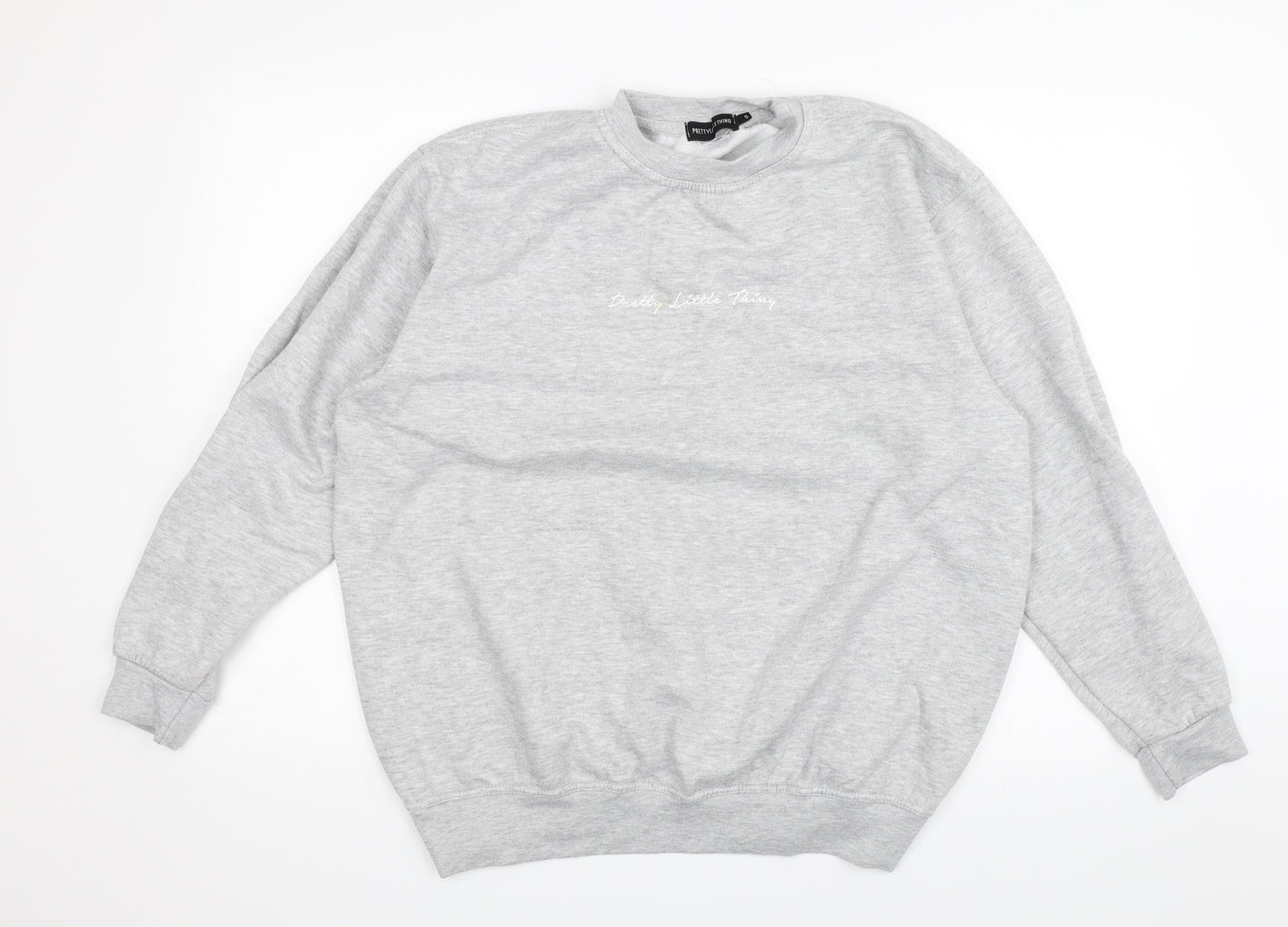 PRETTYLITTLETHING Womens Grey   Pullover Jumper Size S