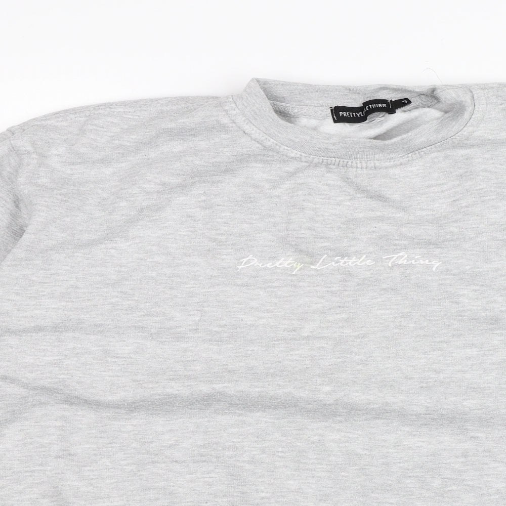 PRETTYLITTLETHING Womens Grey   Pullover Jumper Size S