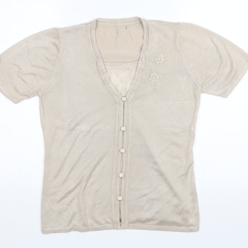 Preworn Womens Beige   Basic T-Shirt Size S