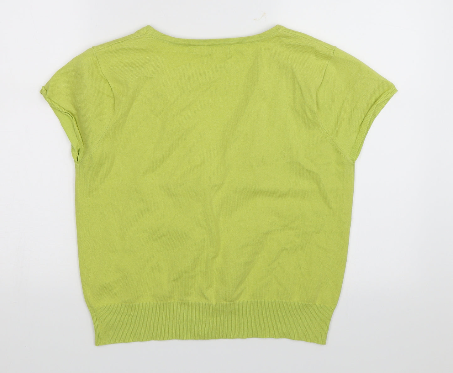 M&Co Womens Green   Cardigan Jumper Size L