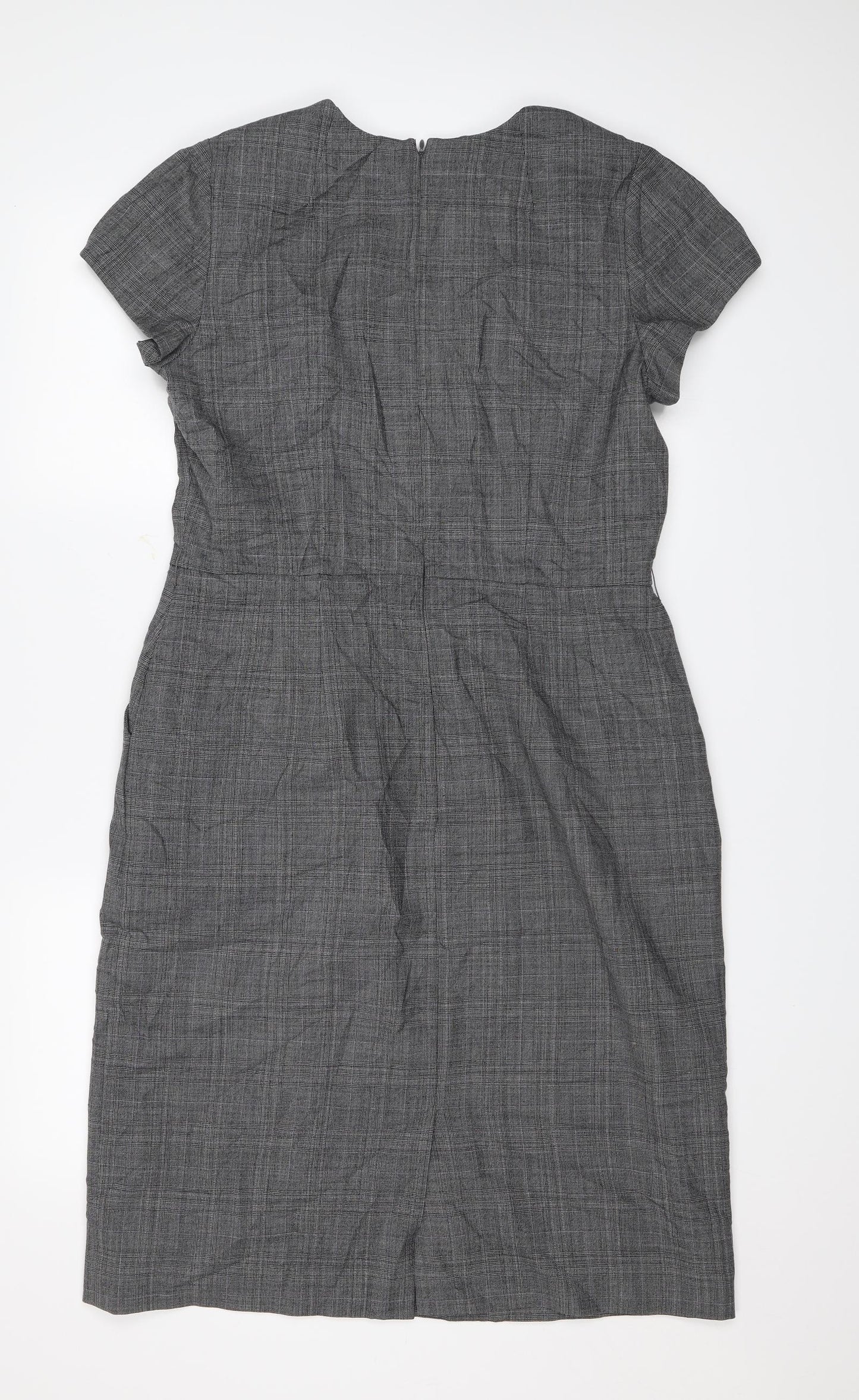Banana Republic Womens Grey Plaid  A-Line  Size 12