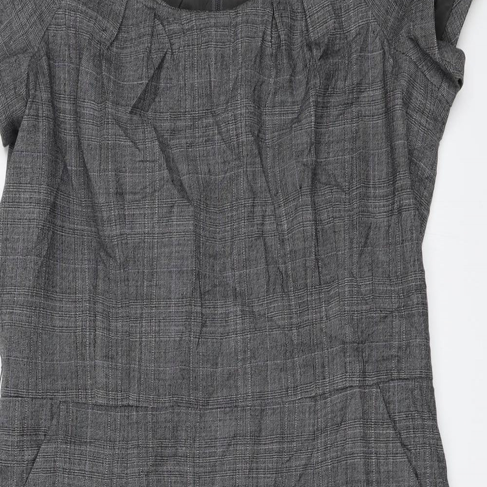 Banana Republic Womens Grey Plaid  A-Line  Size 12
