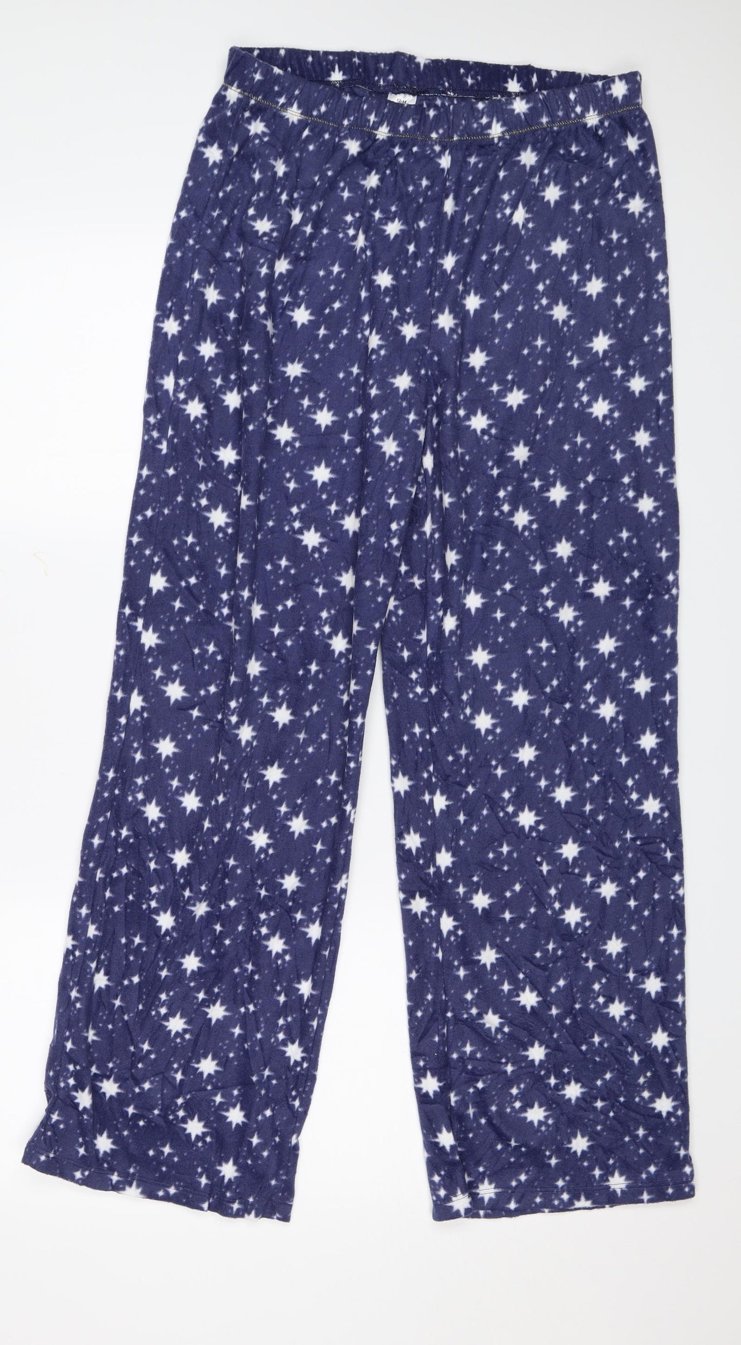 Matalan Womens Blue Solid   Pyjama Pants Size 12  - Stars