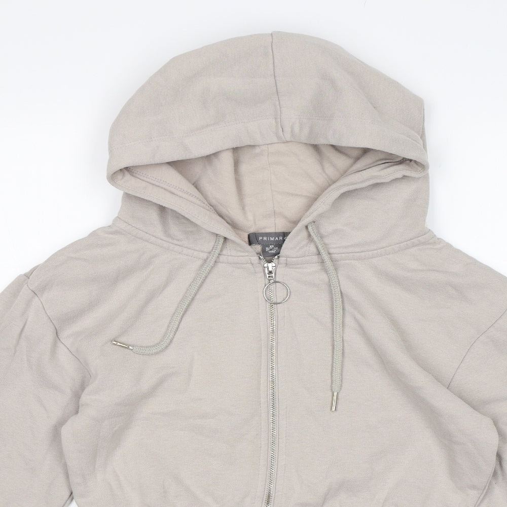 Primark Womens Beige   Full Zip Hoodie Size XS