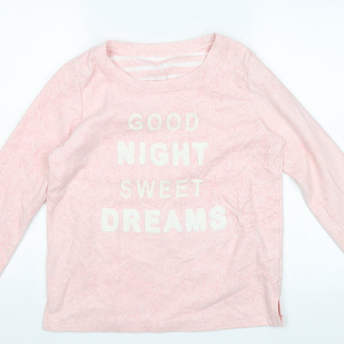 George Womens Pink Solid  Top Pyjama Top Size 8  - Good night sweet dreams