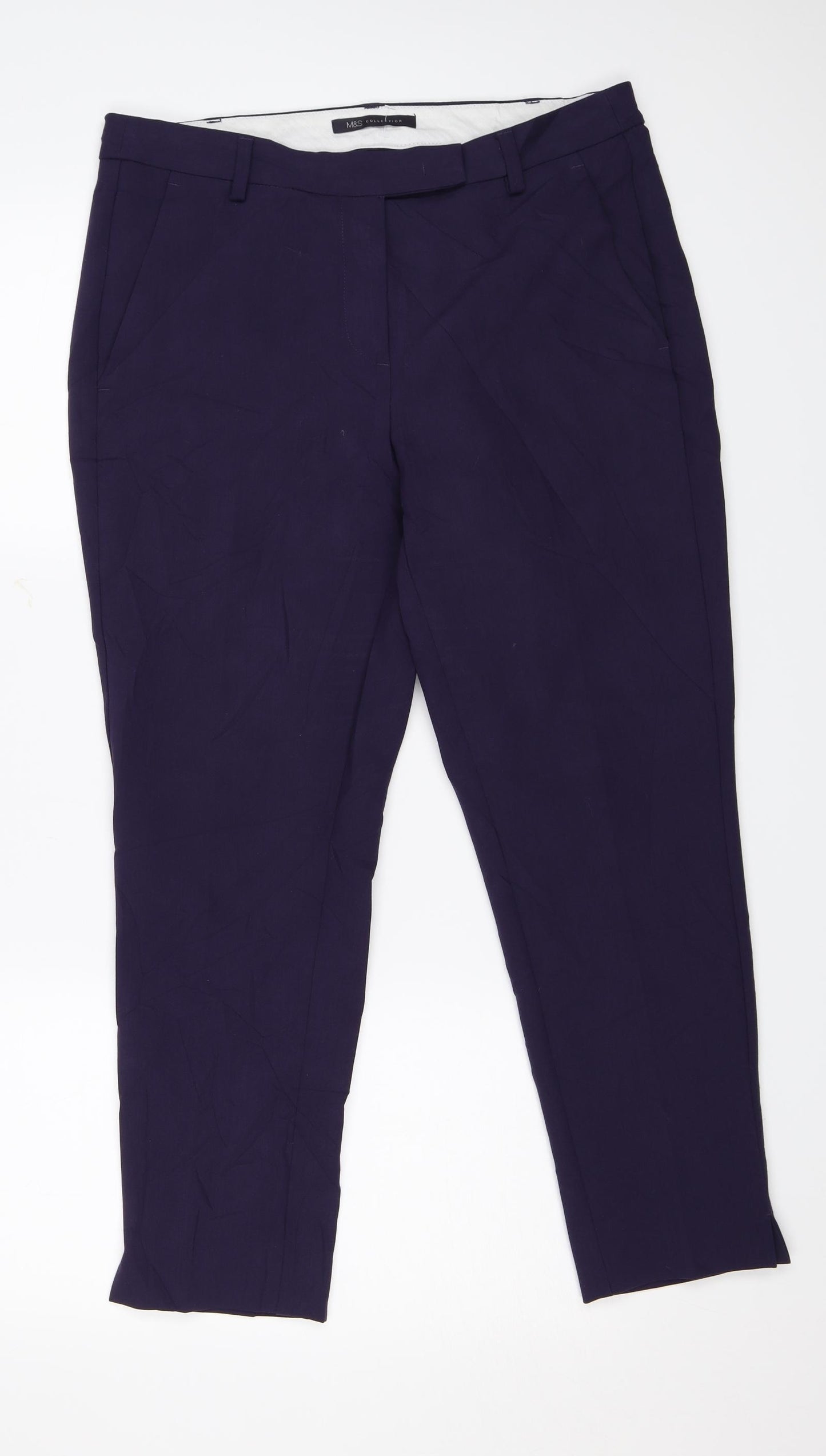 M&S Womens Purple   Trousers  Size 12 L24 in