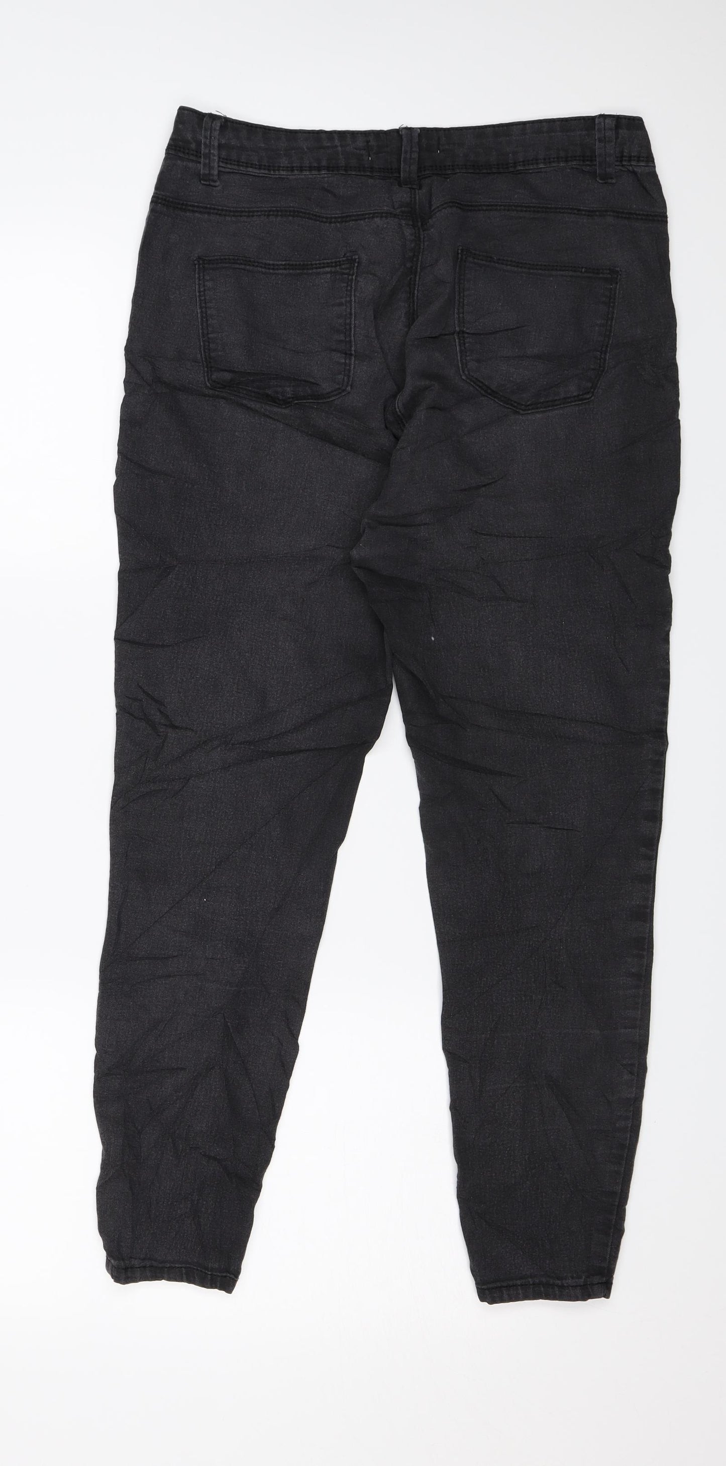 Denim & Co. Womens Black   Skinny Jeans Size 12 L25 in