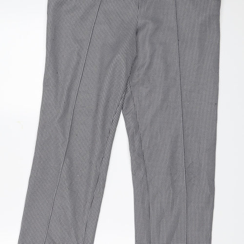 Marks and Spencer Womens Grey Plaid  Trousers  Size M L26 in