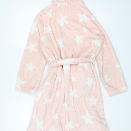 M&S Girls Pink Solid  Top Robe Size 9-10 Years  - Stars