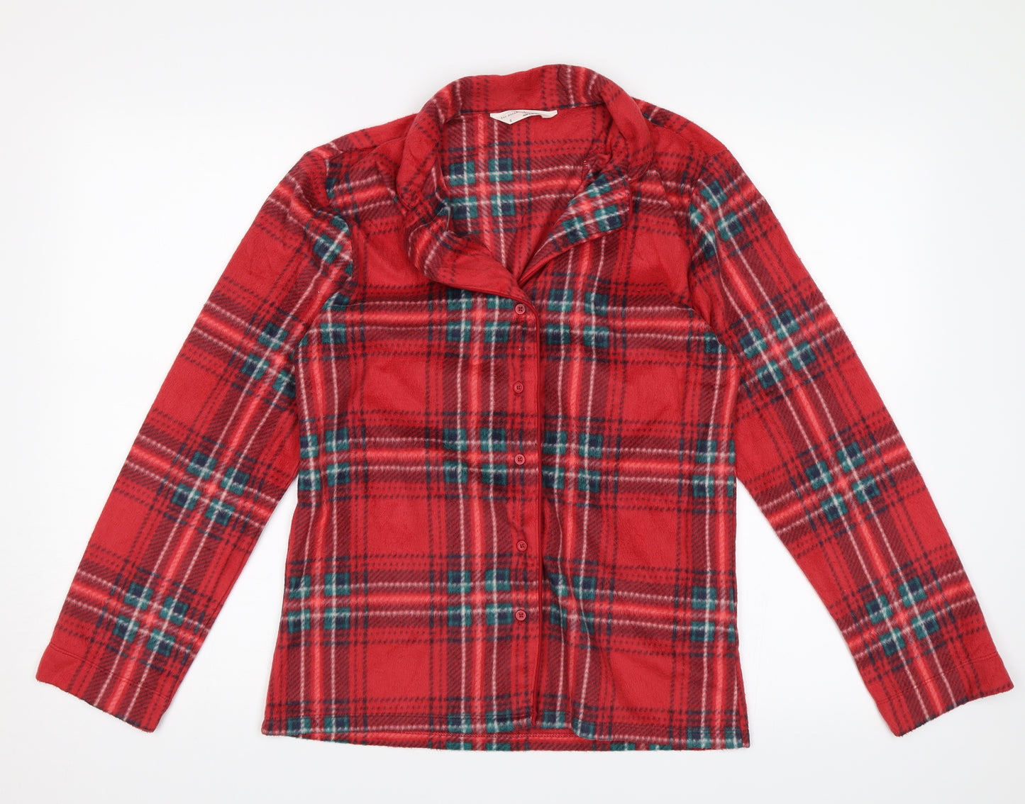 Day Dreams Womens Red Plaid  Top Pyjama Top Size S