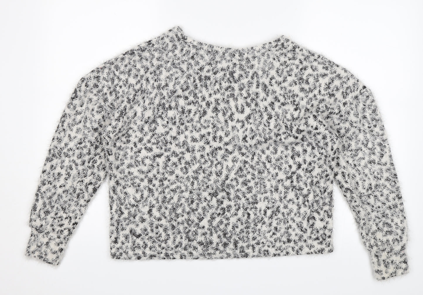 Primark Womens White Animal Print  Pullover Jumper Size XS