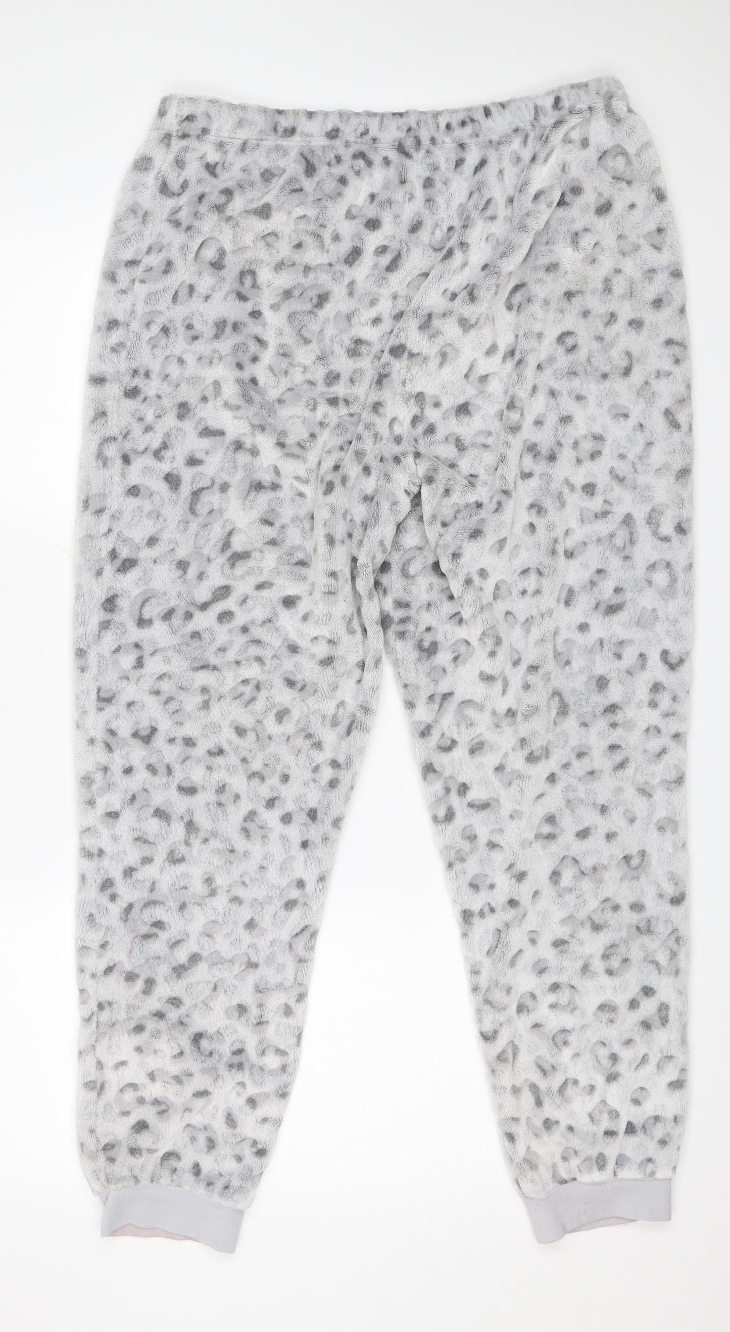 Nutmeg Womens Grey Animal Print   Pyjama Pants Size 16