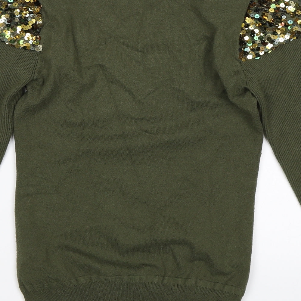 Karen Millen Womens Green   Pullover Jumper Size S