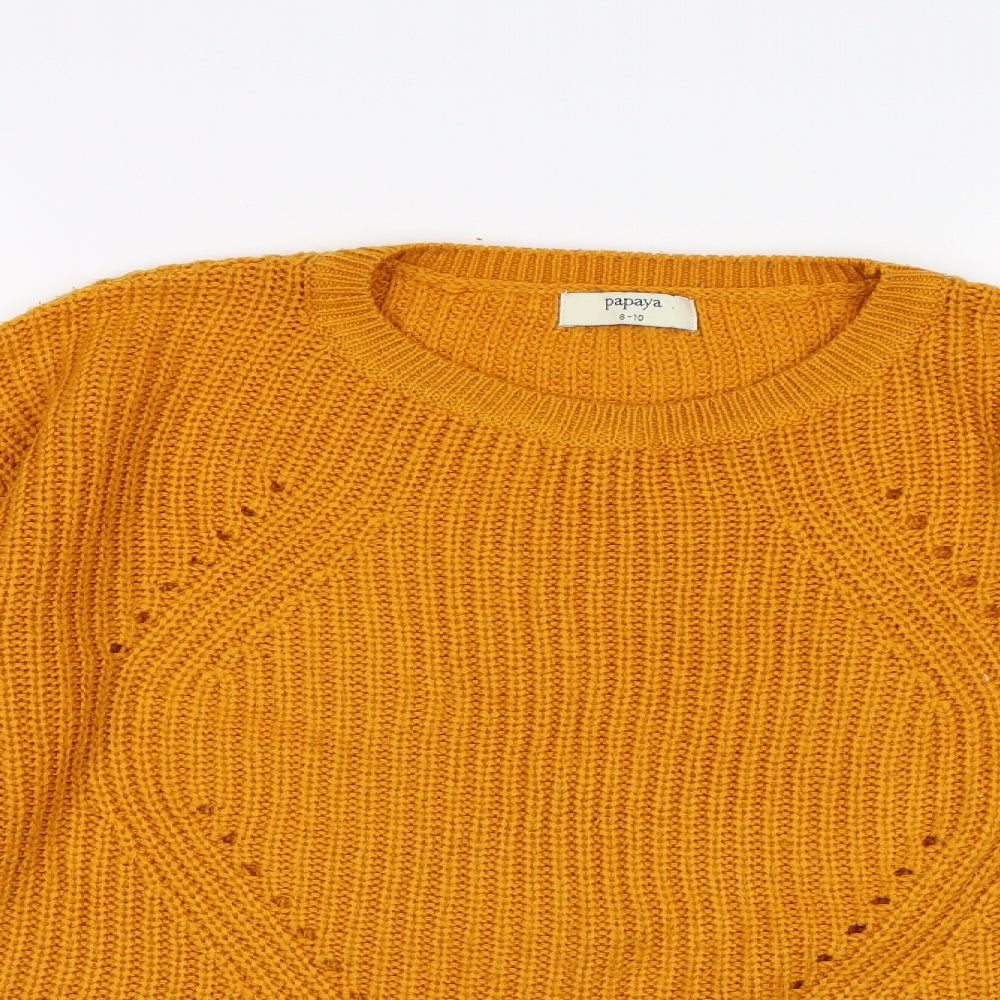 Papaya Womens Orange   Pullover Jumper Size 8