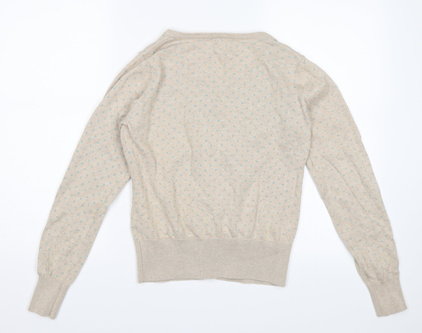 F&F Womens Brown Polka Dot  Cardigan Jumper Size 12