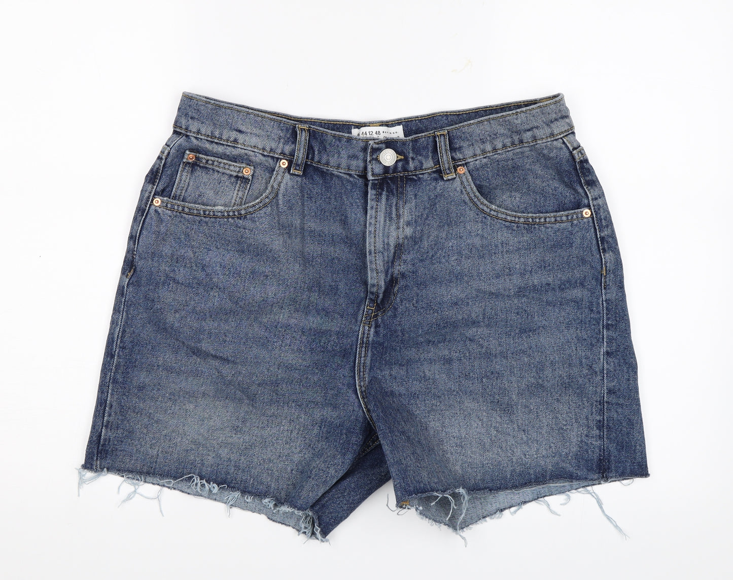 Primark Womens Blue  Denim Cut-Off Shorts Size 16
