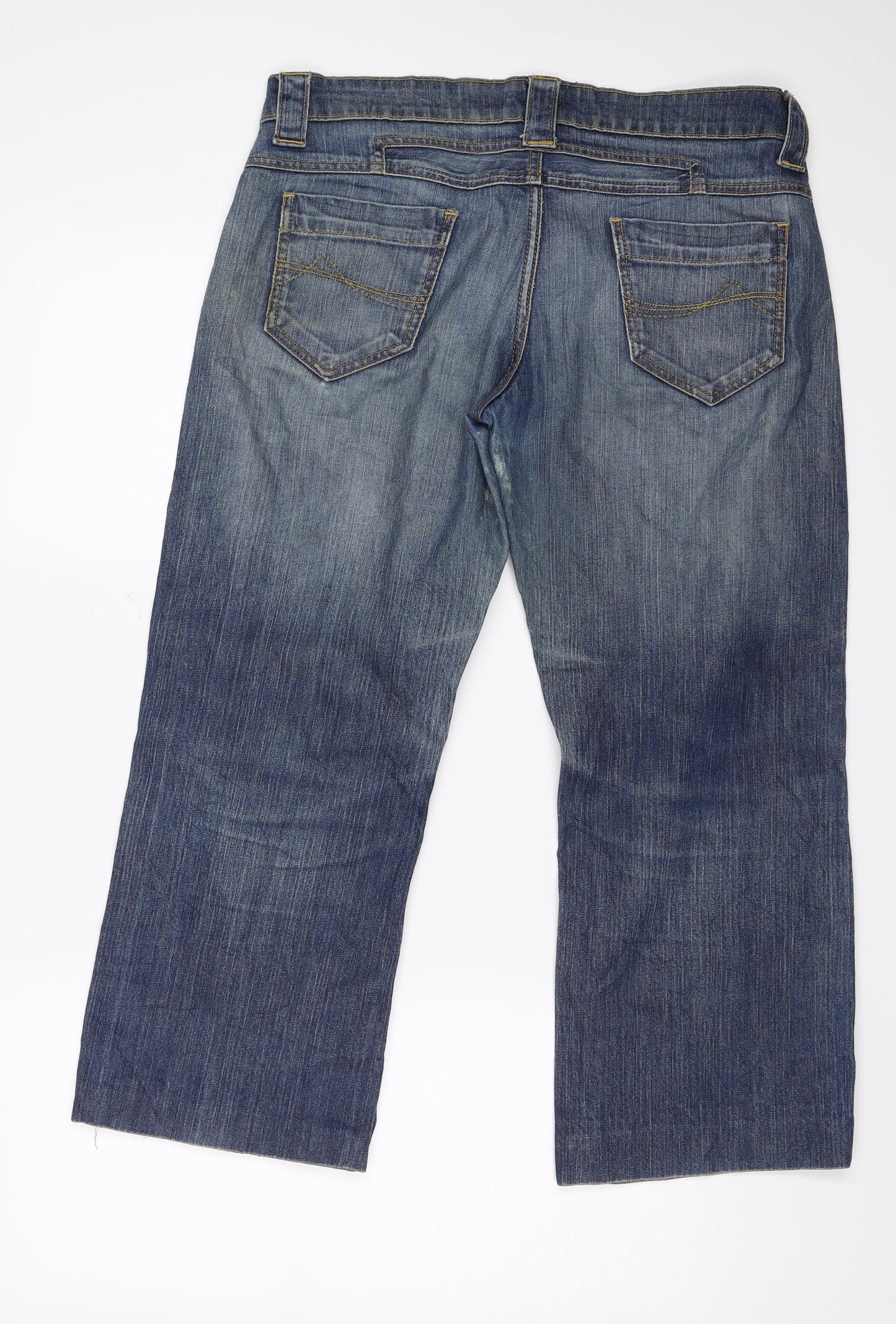Preworn Womens Blue   Boyfriend Jeans Size 12 L23 in